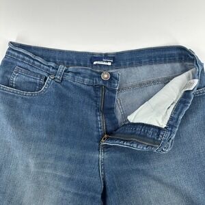 Basic Editions Jeans Womens 12 Blue Denim Stretch Classic Fit Straight High Rise